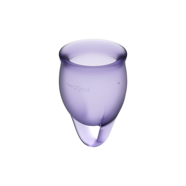 2 coupes menstruelles Satisfyer Light Violet FEEL CONFIDENT 